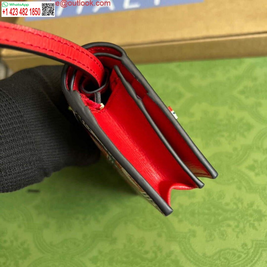 Replica Gucci 702248 Adidas X Gucci -korttikotelo Hevosbitillä