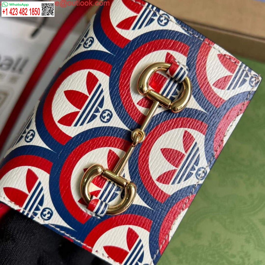 Replica Gucci 702248 Adidas X Gucci -korttikotelo Hevosbitillä