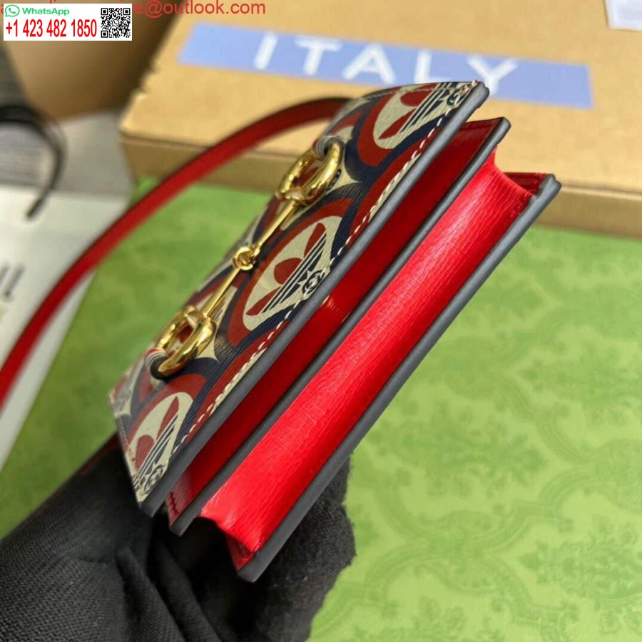 Replica Gucci 702248 Adidas X Gucci -korttikotelo Hevosbitillä