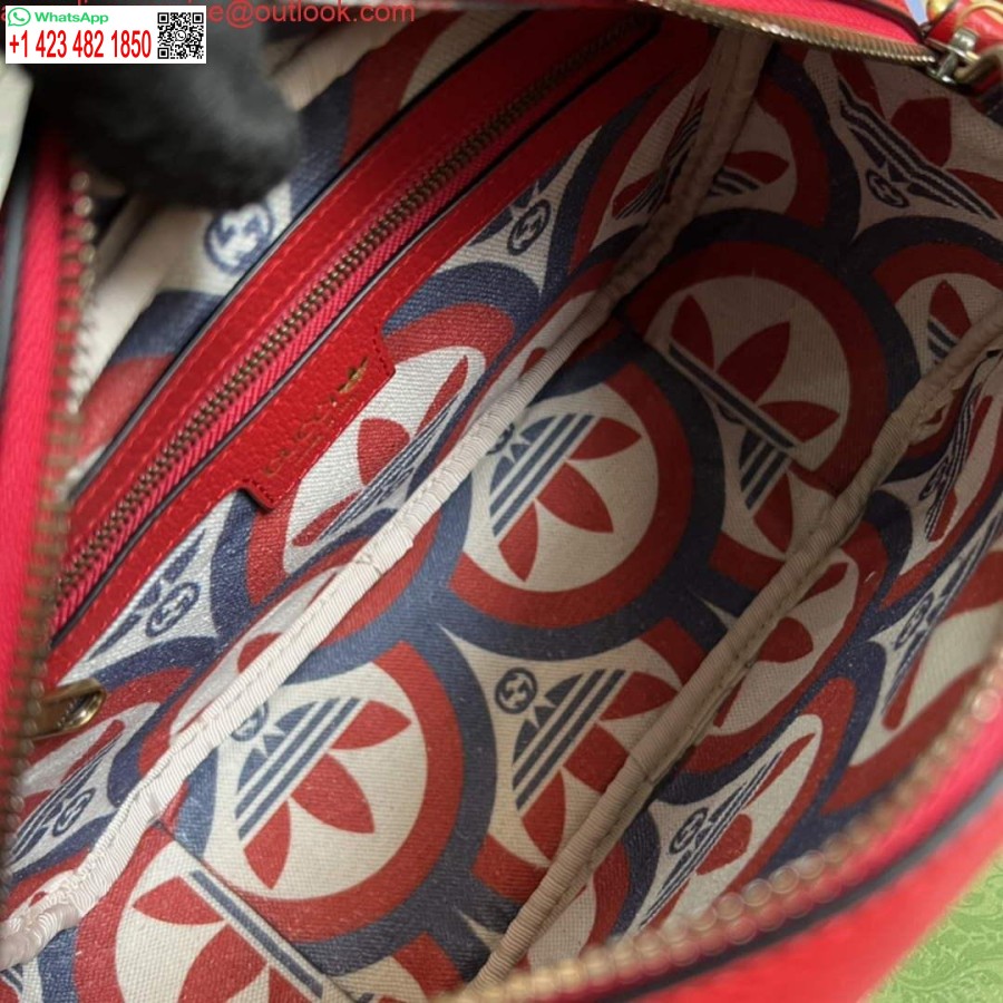 ماکت کیف شانه ای کوچک آدیداس X گوچی 702427 چرم قرمز