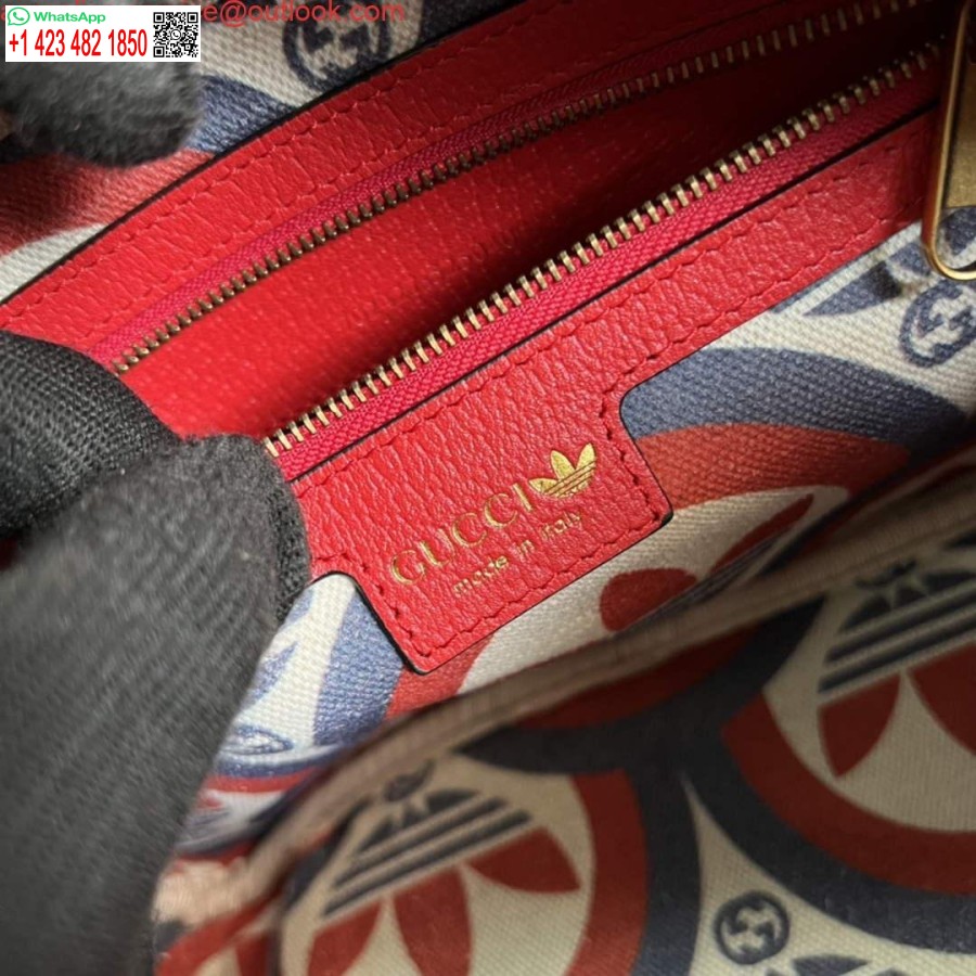 ماکت کیف شانه ای کوچک آدیداس X گوچی 702427 چرم قرمز