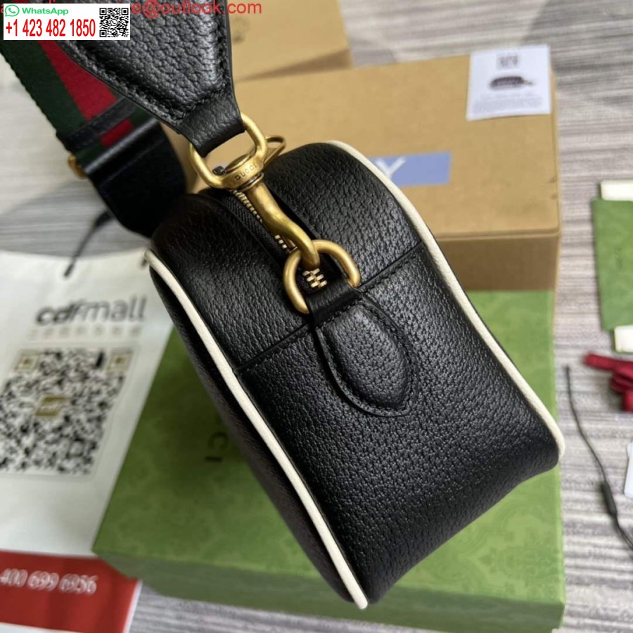 ماکت کیف شانه ای کوچک آدیداس X Gucci 702427 چرم مشکی