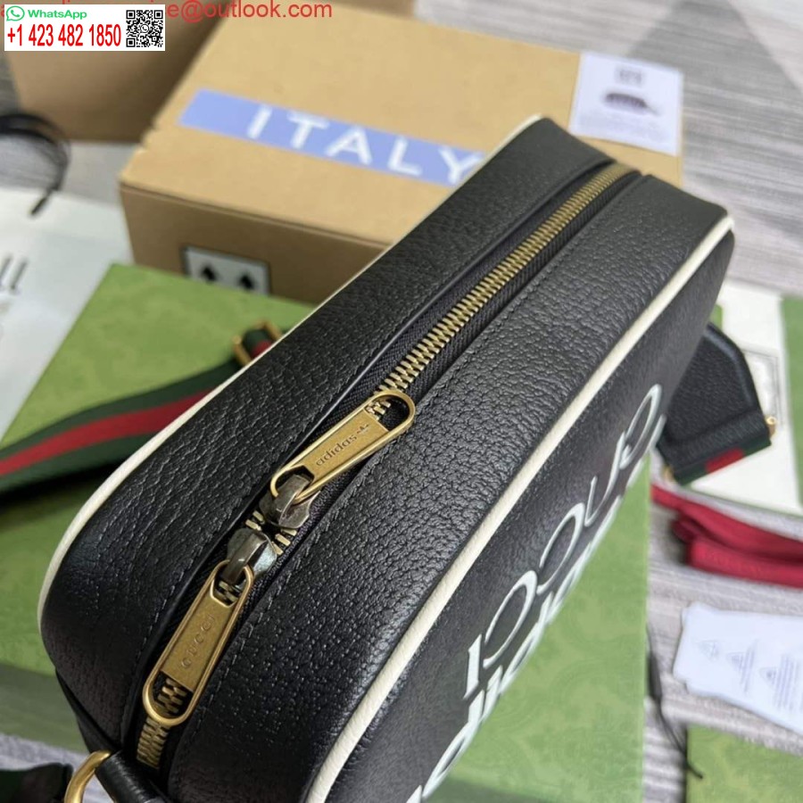 ماکت کیف شانه ای کوچک آدیداس X Gucci 702427 چرم مشکی