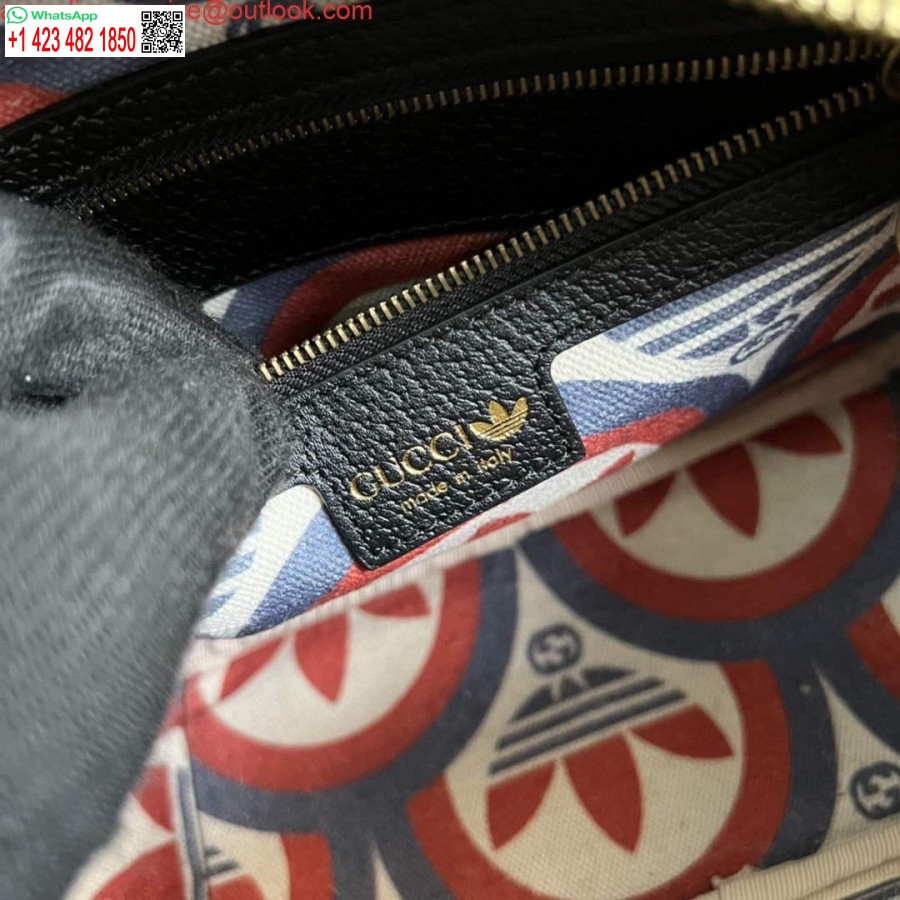 ماکت کیف شانه ای کوچک آدیداس X Gucci 702427 چرم مشکی