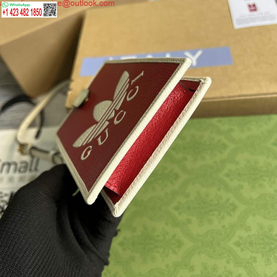 Replika Adidas X Gucci Telefonska Torbica 702203 Crvena I Prljavo Bijela Koža