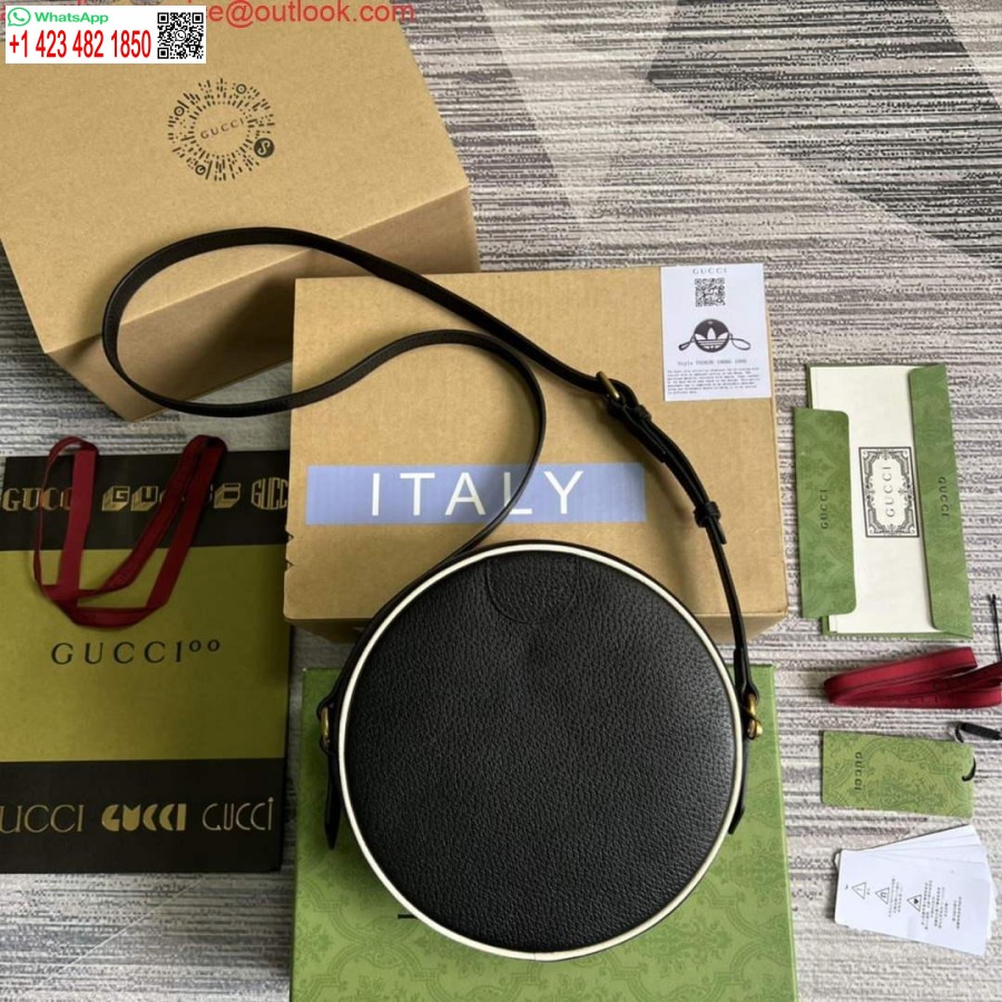 ماکت کیف شانه ای آدیداس X گوچی اپیدیا 702626 چرم مشکی