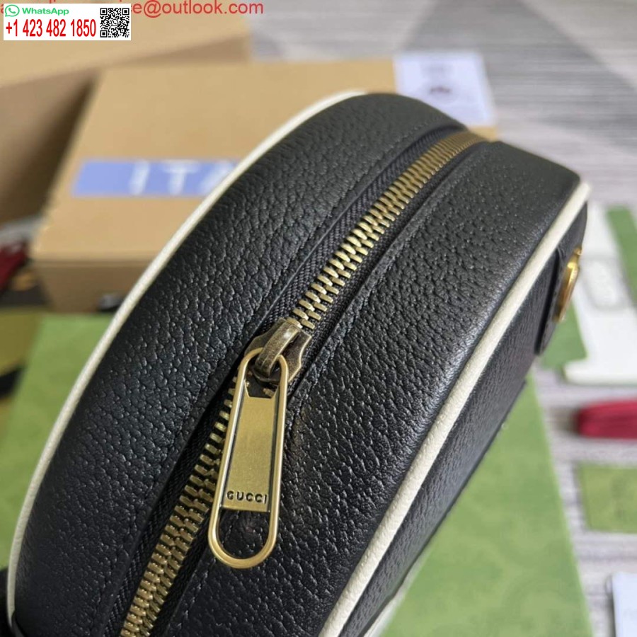 ماکت کیف شانه ای آدیداس X گوچی اپیدیا 702626 چرم مشکی