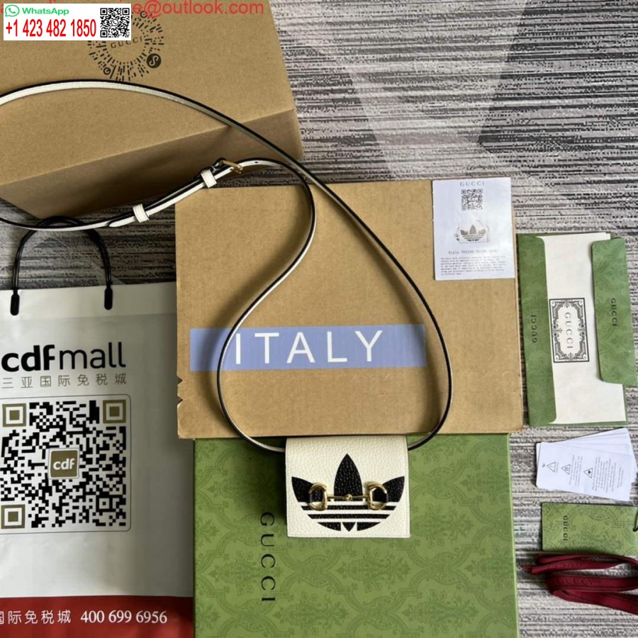 ماکت کارت آدیداس X گوچی با چرم سفید و مشکی اسبی 702248