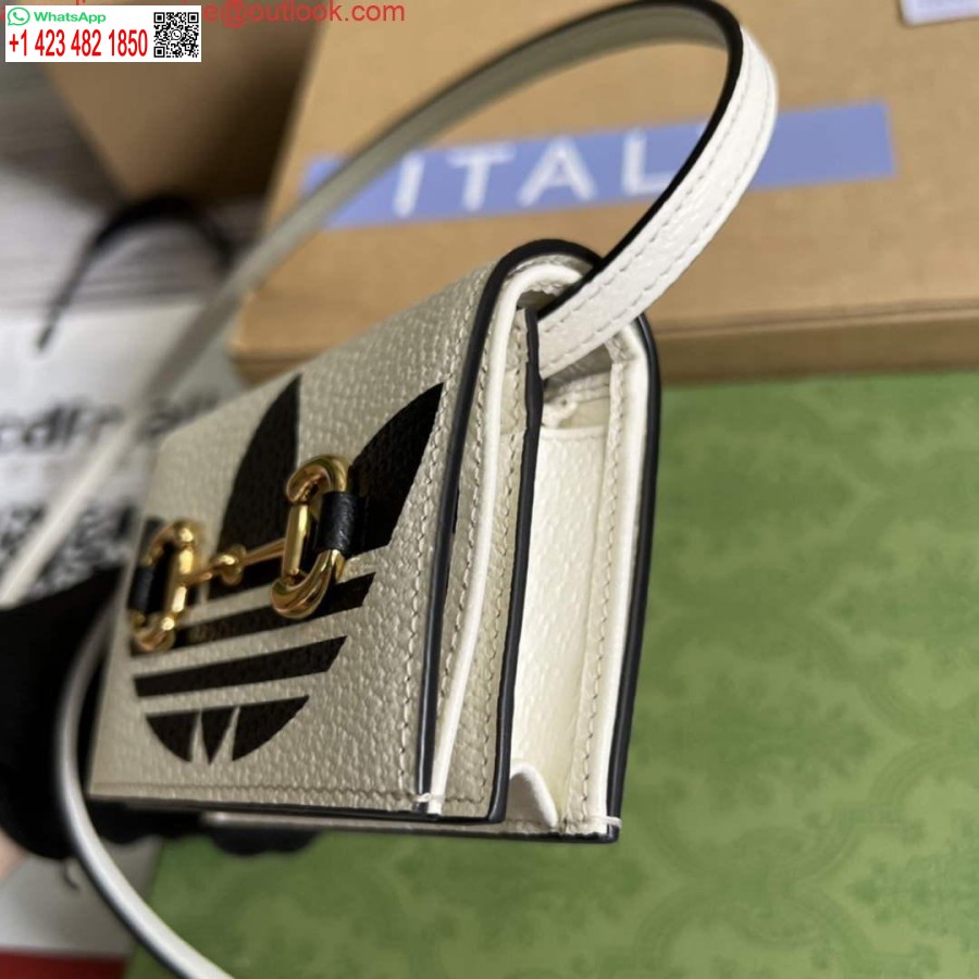 ماکت کارت آدیداس X گوچی با چرم سفید و مشکی اسبی 702248