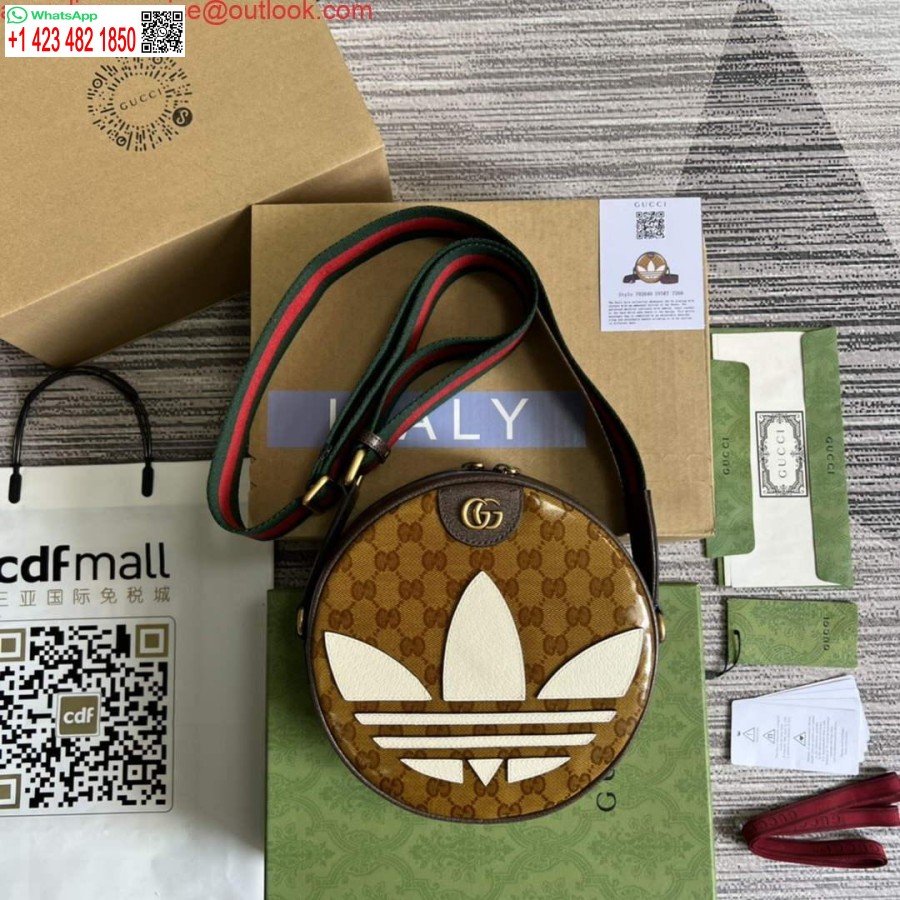 Replica Adidas X Gucci 702640 Borsa A Tracolla Piccola Ophidia Beige E Marrone