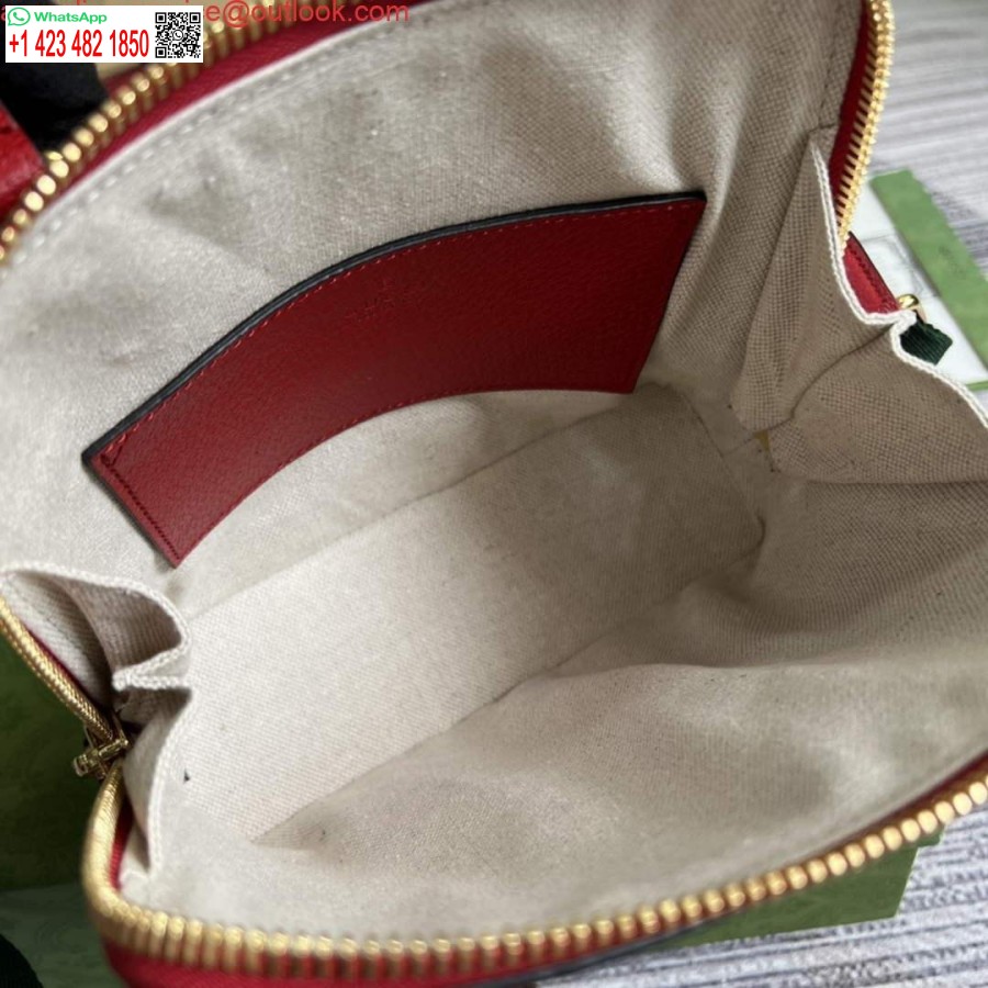 طبق الأصل أديداس X غوتشي 677212 هورسبيت 1955 حقيبة صغيرة من الجلد الأحمر والأبيض