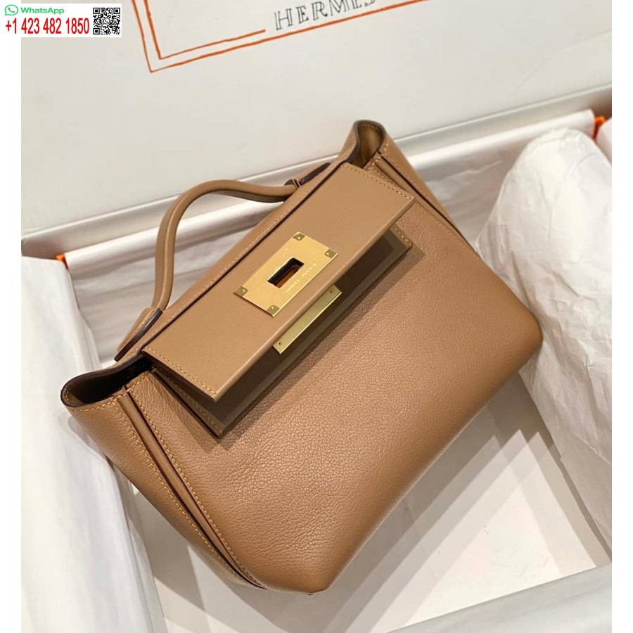 Replika Hermes Mini 2424 Oda 21cm H230263 Weimaraner Spalva