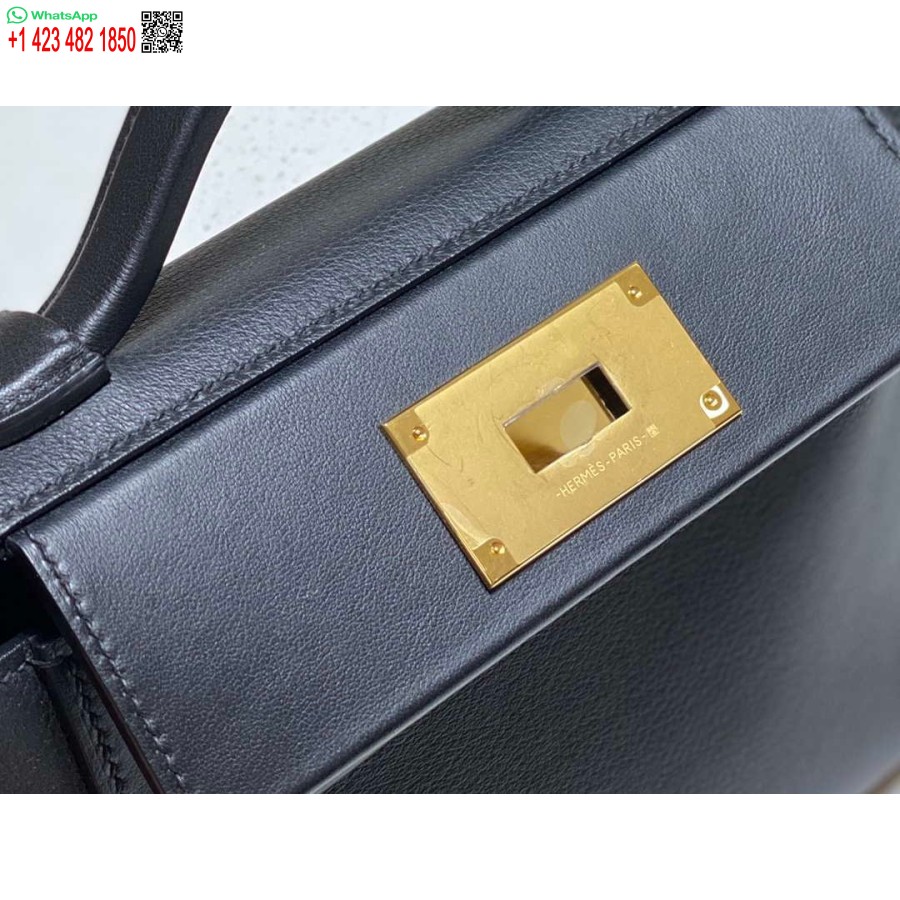 ماکت هرمس مینی 2424 چرم 21cm H230263 مشکی