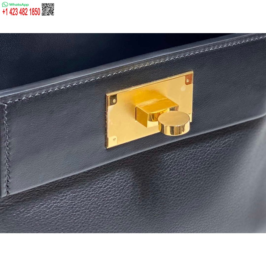 ماکت هرمس مینی 2424 چرم 21cm H230263 مشکی