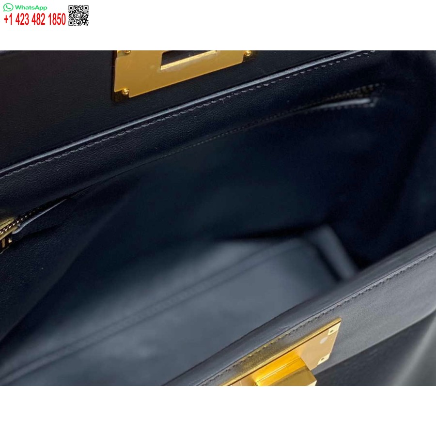 ماکت هرمس مینی 2424 چرم 21cm H230263 مشکی