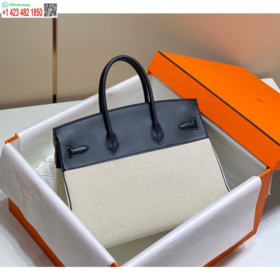 Replika Hermes Birkin Mulepose Swift Læder Med Lærred 285904
