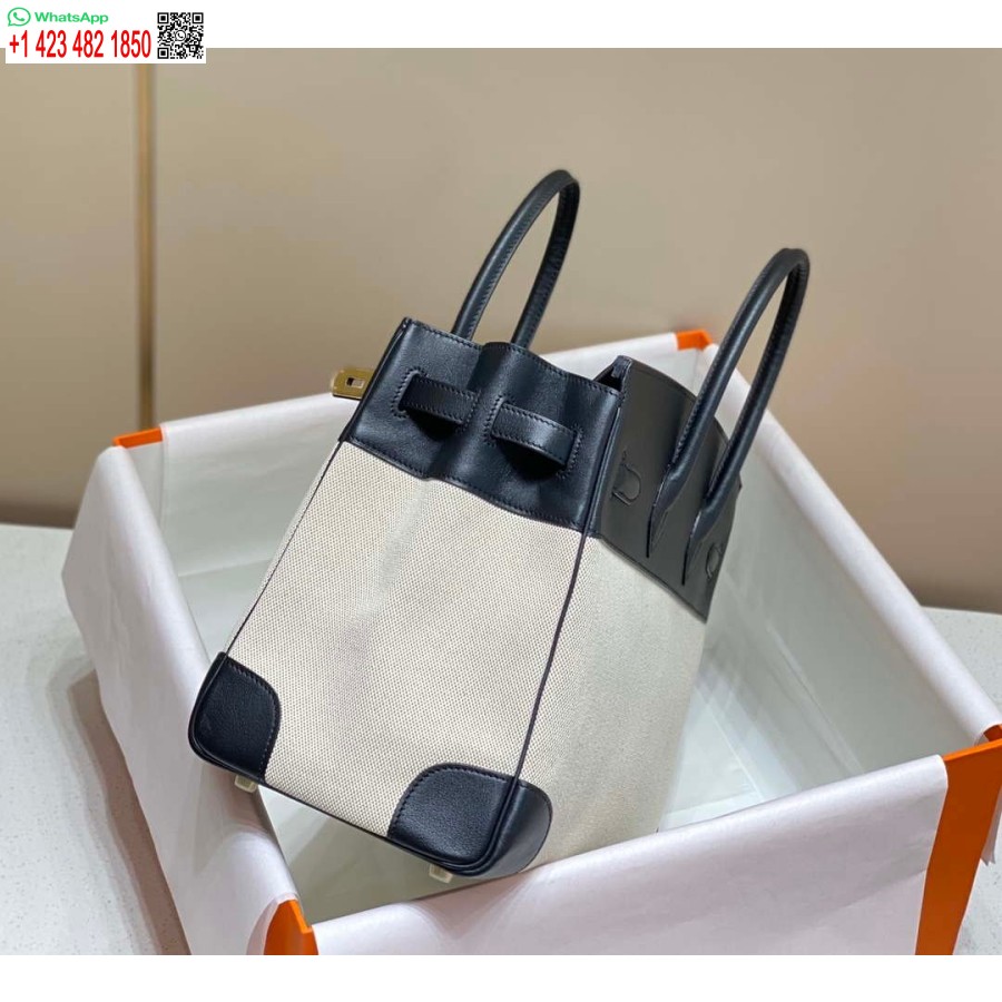 Replika Hermes Birkin Mulepose Swift Læder Med Lærred 285904