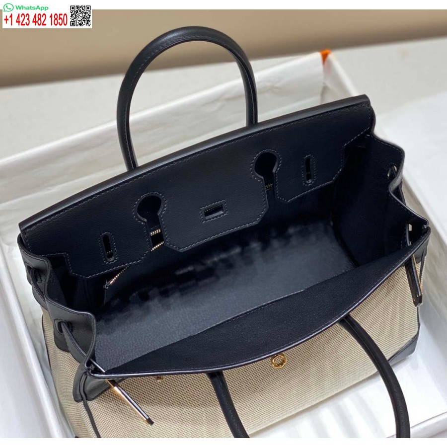 Replika Hermes Birkin Mulepose Swift Læder Med Lærred 285904