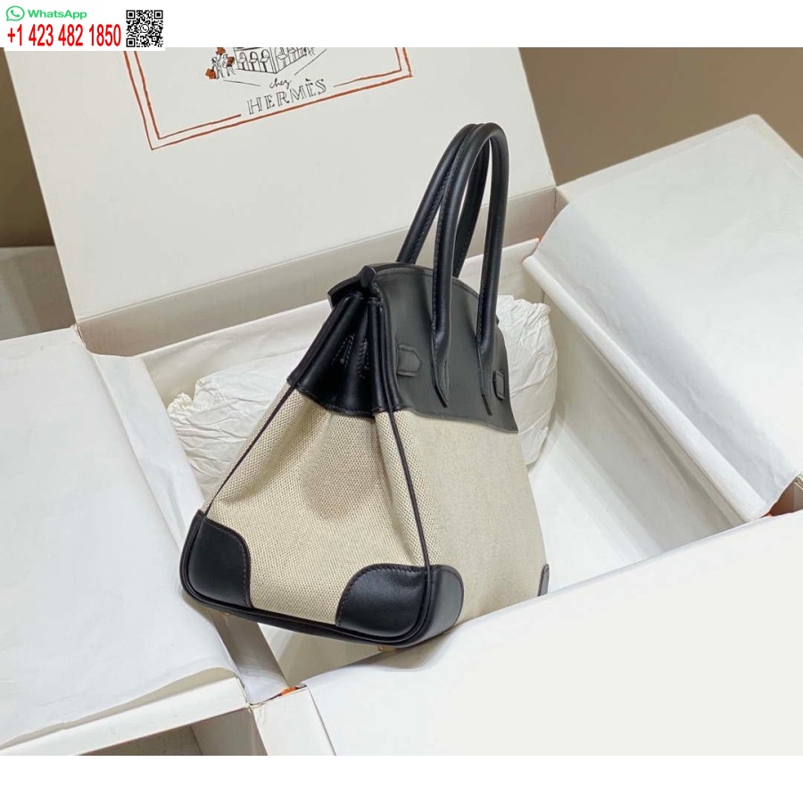 Replika Hermes Birkin Mulepose Swift Læder Med Lærred 285901