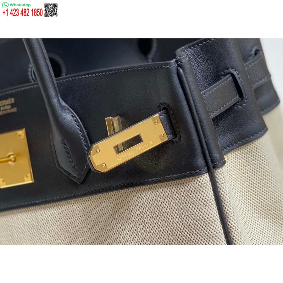 Replika Hermes Birkin Mulepose Swift Læder Med Lærred 285901