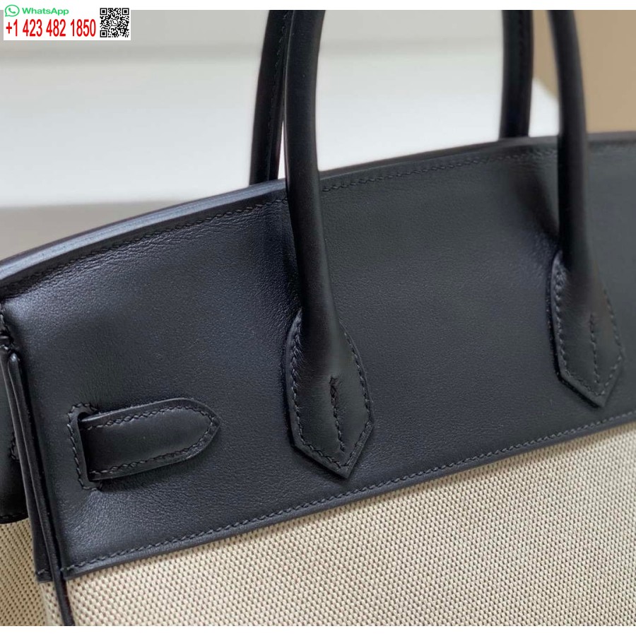 Replika Hermes Birkin Mulepose Swift Læder Med Lærred 285901