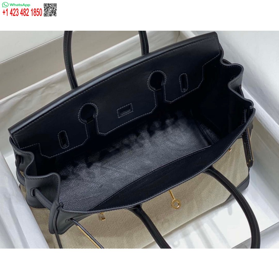 Replika Hermes Birkin Mulepose Swift Læder Med Lærred 285901
