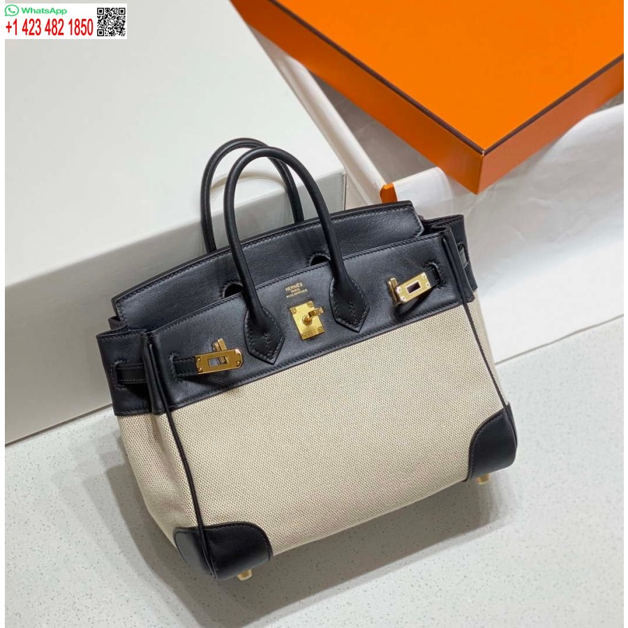 Replika Hermes Birkin Mulepose Swift Læder Med Lærred 285901