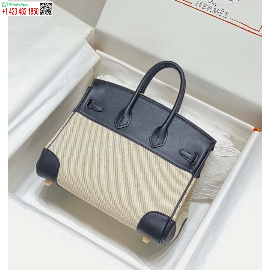 Replika Hermes Birkin Mulepose Swift Læder Med Lærred 285901