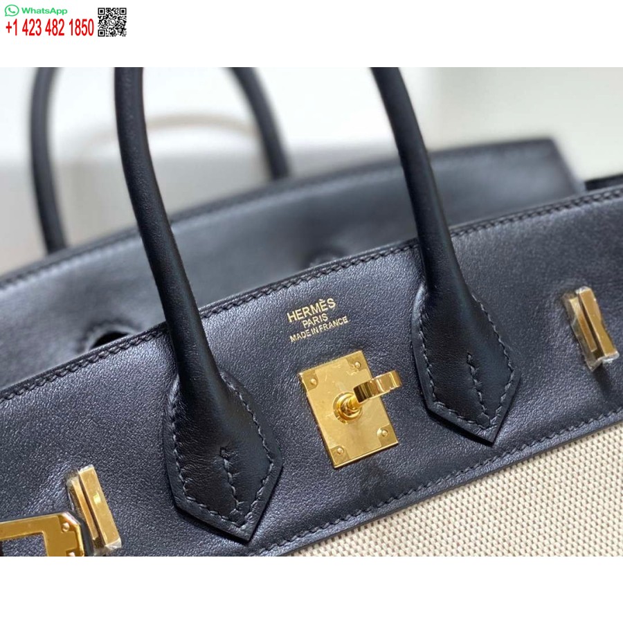 Replika Hermes Birkin Mulepose Swift Læder Med Lærred 285901