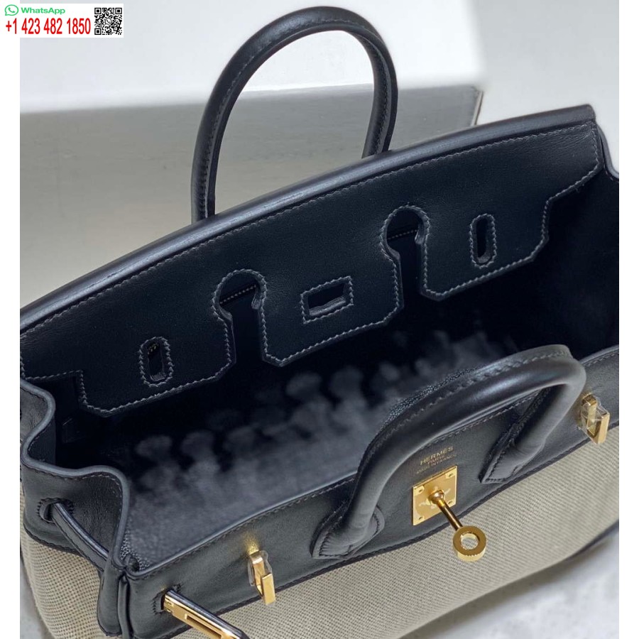 Replika Hermes Birkin Mulepose Swift Læder Med Lærred 285901