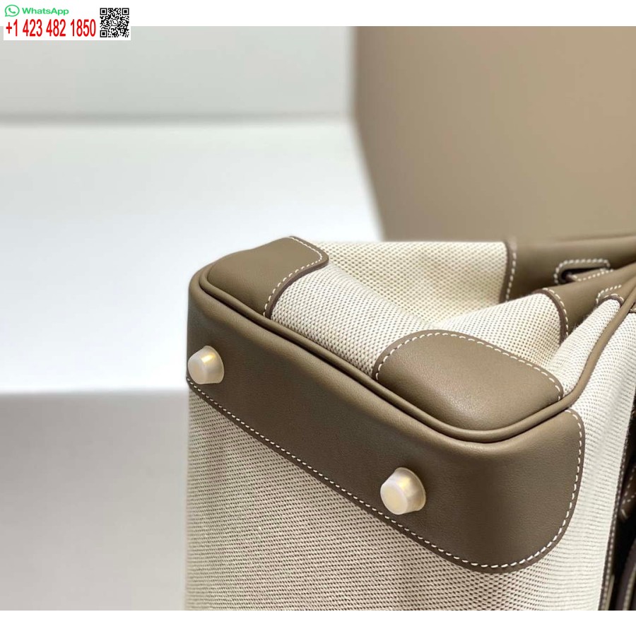 Replik Hermes Birkin Einkaufstasche Swift Leder Mit Canvas 285900