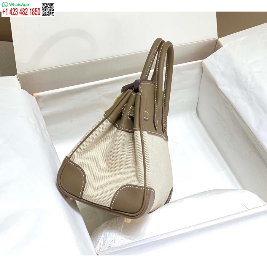 Replik Hermes Birkin Einkaufstasche Swift Leder Mit Canvas 285900