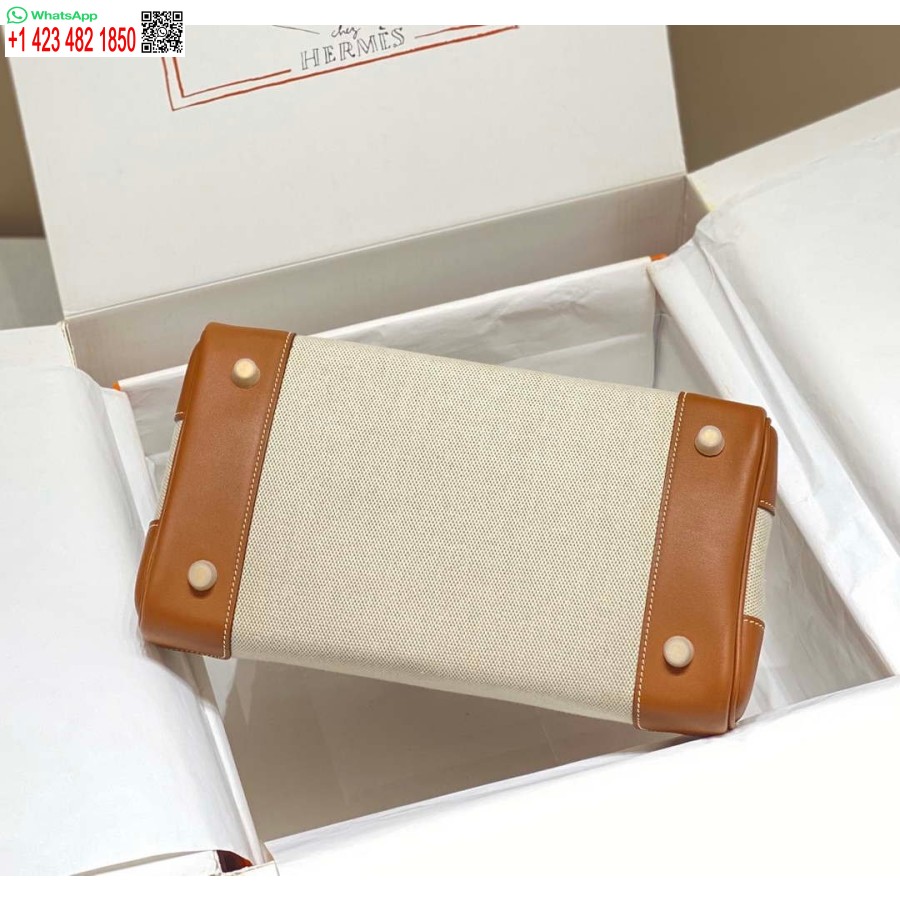 Replica Hermes Birkin Tote Bag Swift leather with canvas 285899