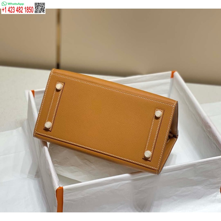 ماکت هرمس برکین طرح کیف چرم اپسوم 28371 قهوه ای طلایی