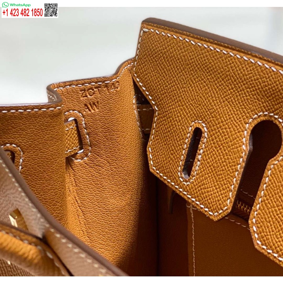 ماکت هرمس برکین طرح کیف چرم اپسوم 28371 قهوه ای طلایی