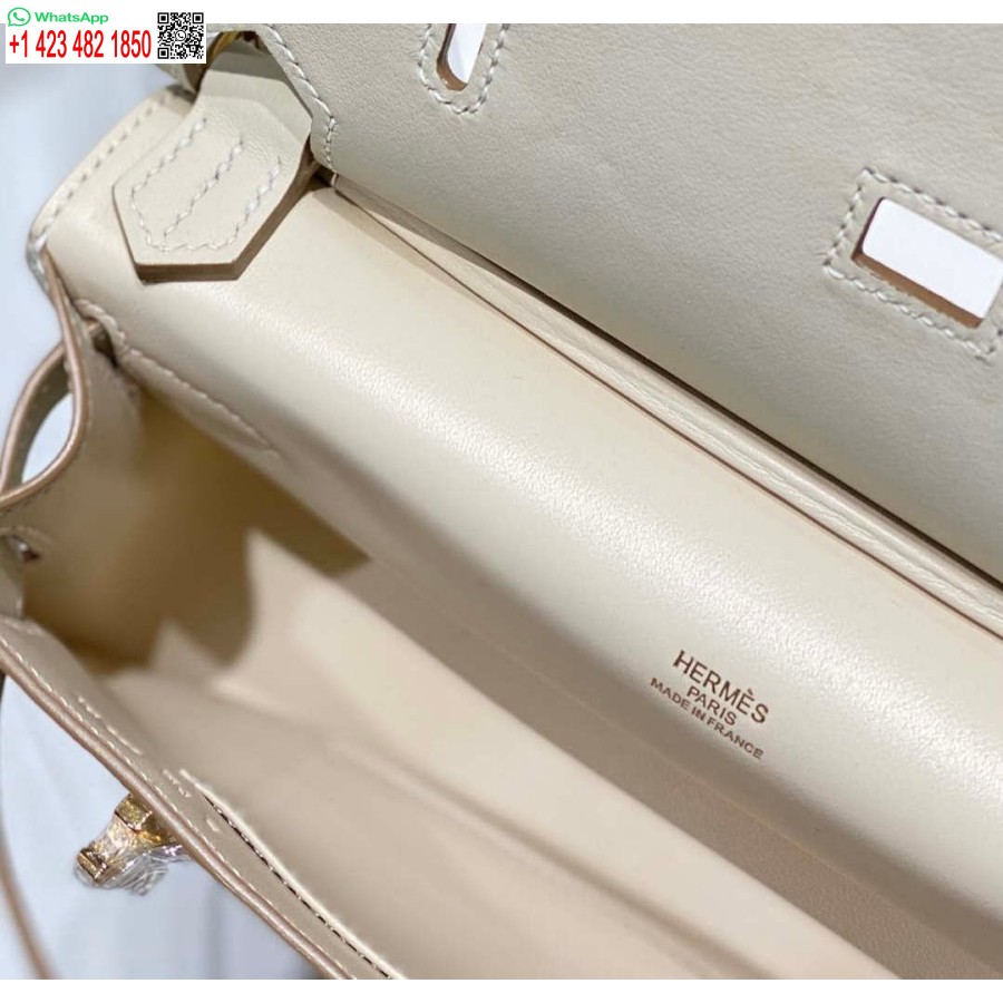 Replica Hermes 316413 Jypsiere Genti Hermes Piele Alb H900918