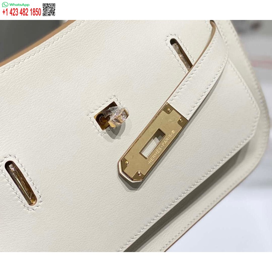 Replica Hermes 316413 Jypsiere Genti Hermes Piele Alb H900918