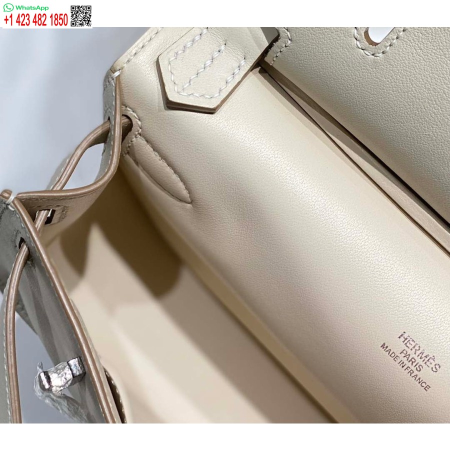 Replica Hermes 316413 Jypsiere Genti Hermes Piele Alb H900917