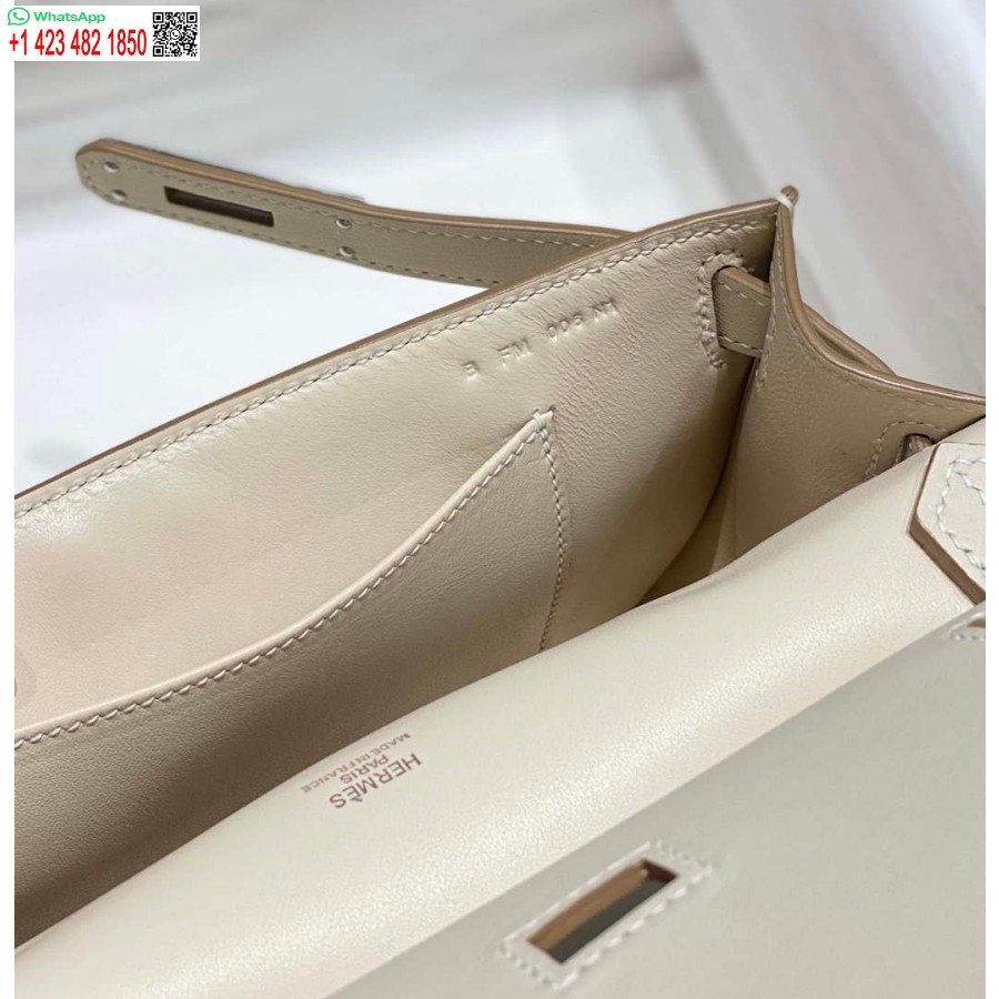 Replica Hermes 316413 Jypsiere Genti Hermes Piele Alb H900917