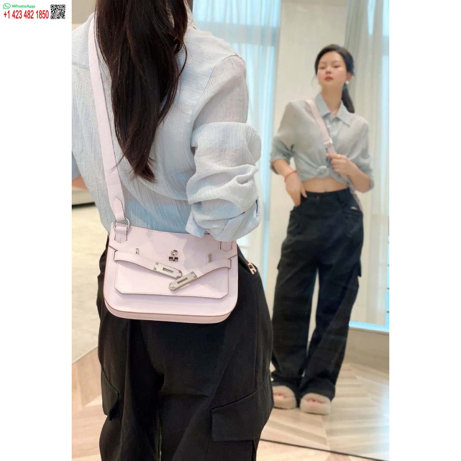 Replica Hermes 316413 Jypsiere Genți Hermes Din Piele Roz H900916