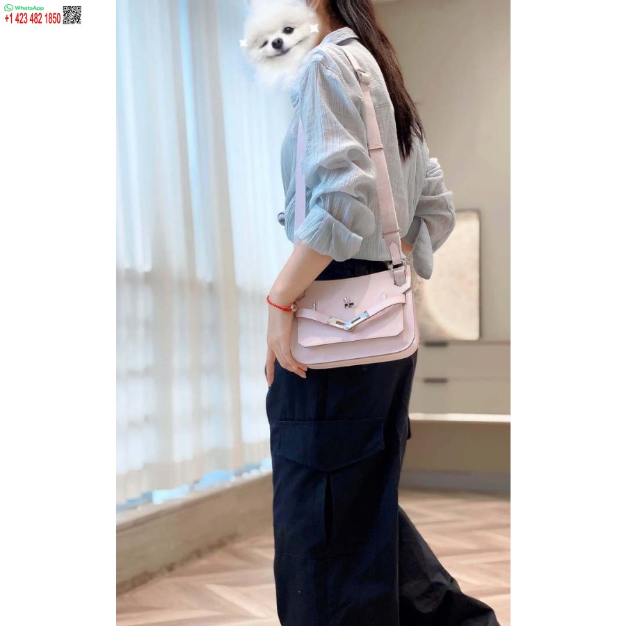 Replica Hermes 316413 Jypsiere Genți Hermes Din Piele Roz H900916