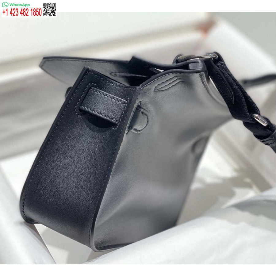 Replika Hermes 316413 Jypsiere Skórzane Torby Hermes Czarne H900915