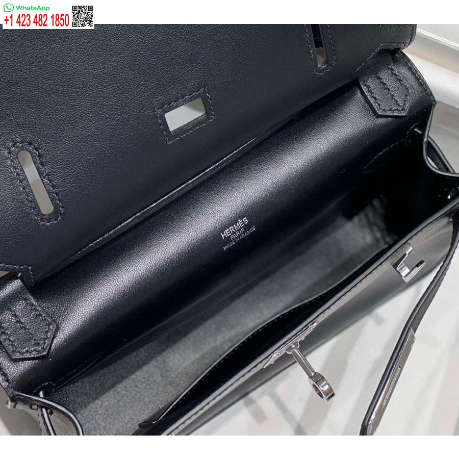 Replika Hermes 316413 Jypsiere Skórzane Torby Hermes Czarne H900915