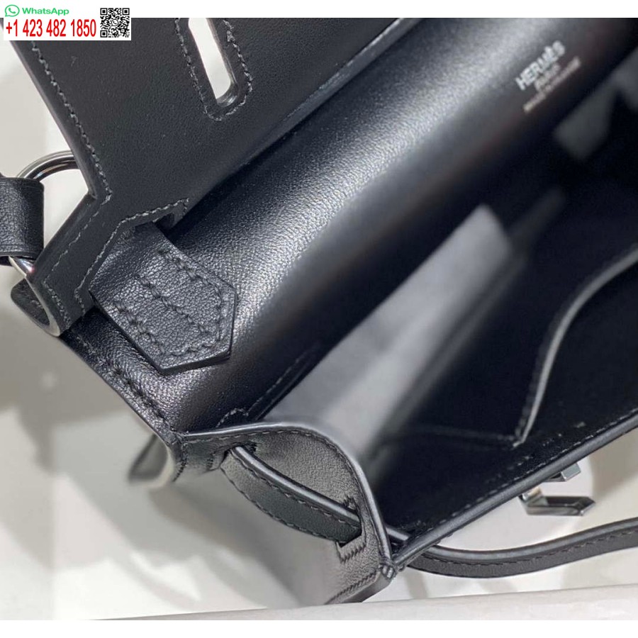 Replika Hermes 316413 Jypsiere Skórzane Torby Hermes Czarne H900915