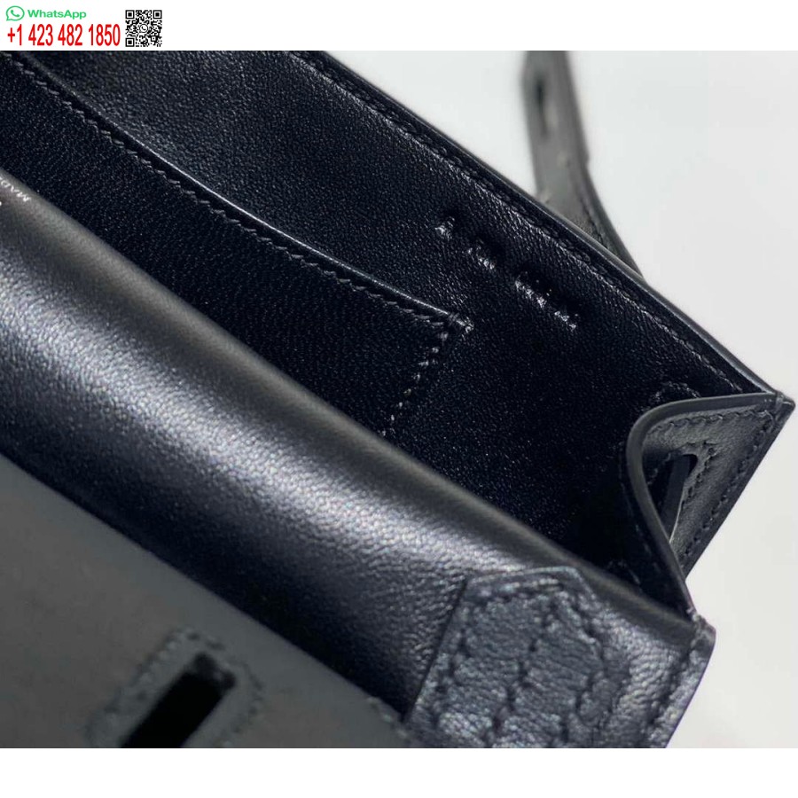 Replika Hermes 316413 Jypsiere Skórzane Torby Hermes Czarne H900915