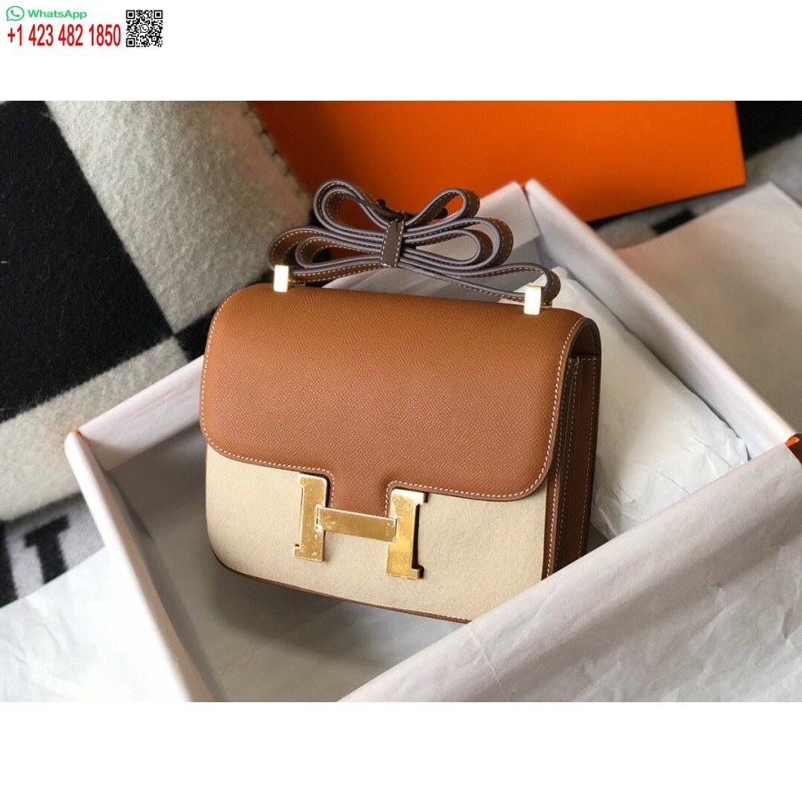 Replika Hermes H082060 Constance Vékony Pénztárca Epsom Borjúbőr Barna