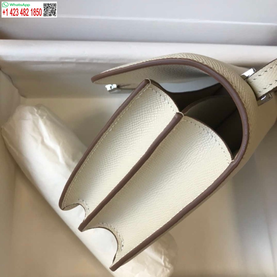 ماکت کیف های شانه ای هرمس کنستانس چرم اپسوم نقره ای H28419