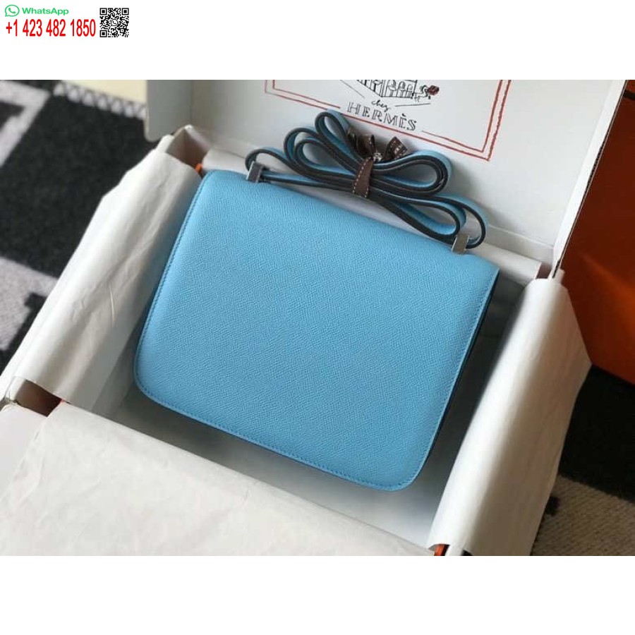 ماکت کیف های شانه ای هرمس کنستانس چرم نقره ای H28418