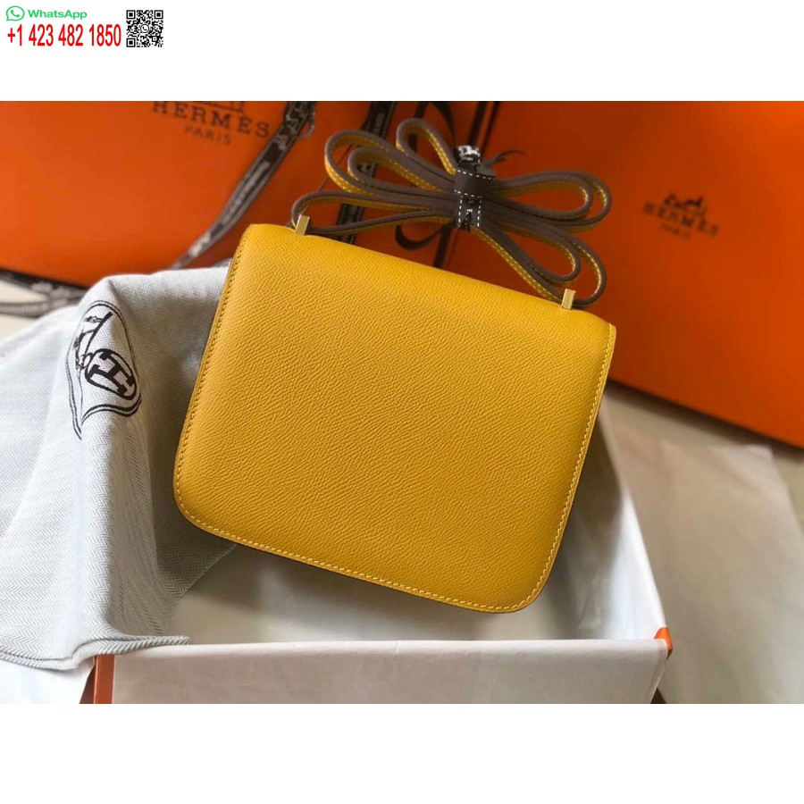 Replika Hermes Constance Cross Body Laukku Epsom Nahka Kulta H28413