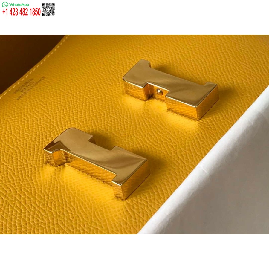 Replika Hermes Constance Cross Body Laukku Epsom Nahka Kulta H28413